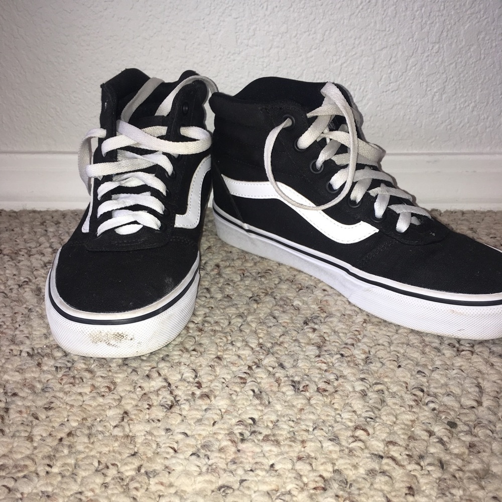 Black and white Vans